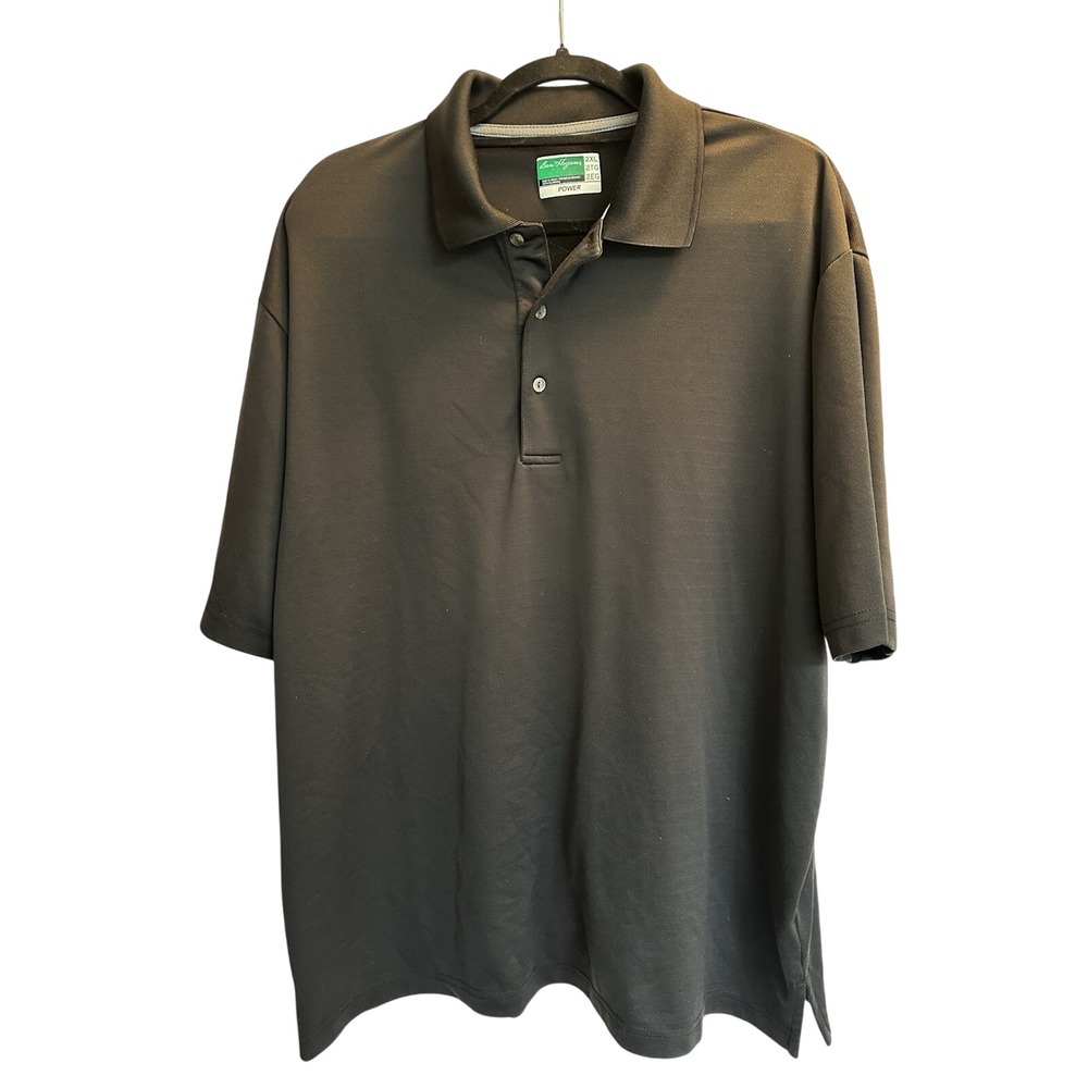 Ben Hogan Mens 2XL Black Power Performance Short Sleeve Golf Polo Shirt